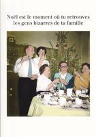 Carte humour Noël de Cath Tate - Tu retrouves les gens bizarres ... - 10.5x15 cm